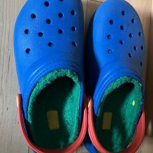 CROCS Kids Blue cozy Shoes with Strap